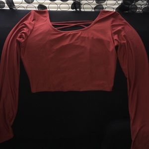 Fashion Nova— Rust Crop Top with Back Details